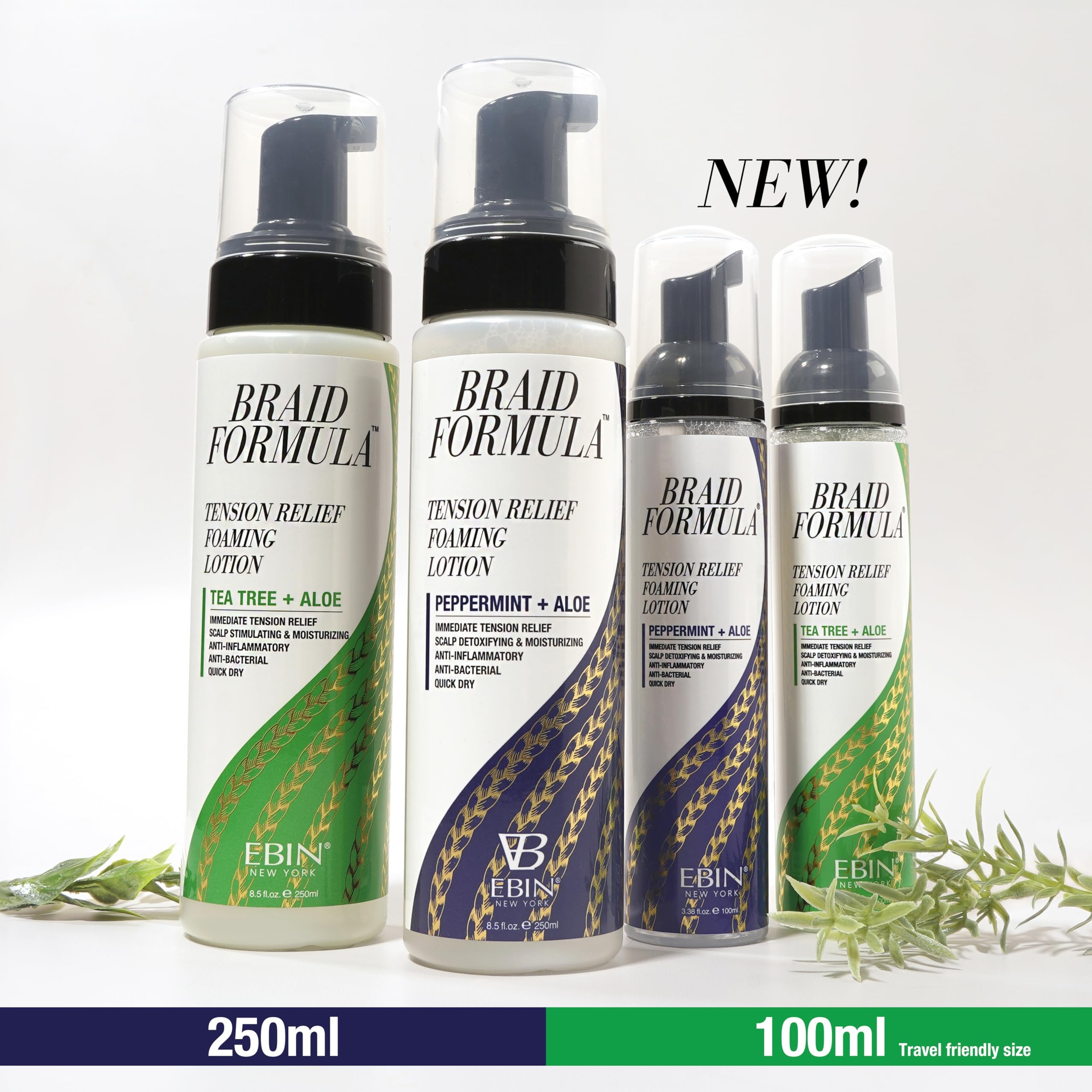 Amazon.com : EBIN NEW YORK Braid Formula Tension Relief Foaming